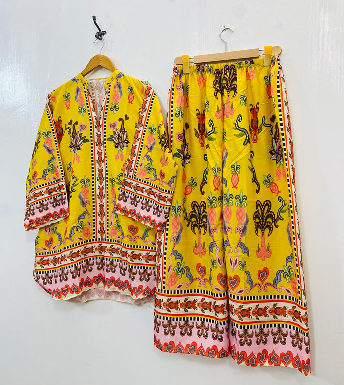 Daffodil Dream Co-Ord Set (Swiss Silk) D-128