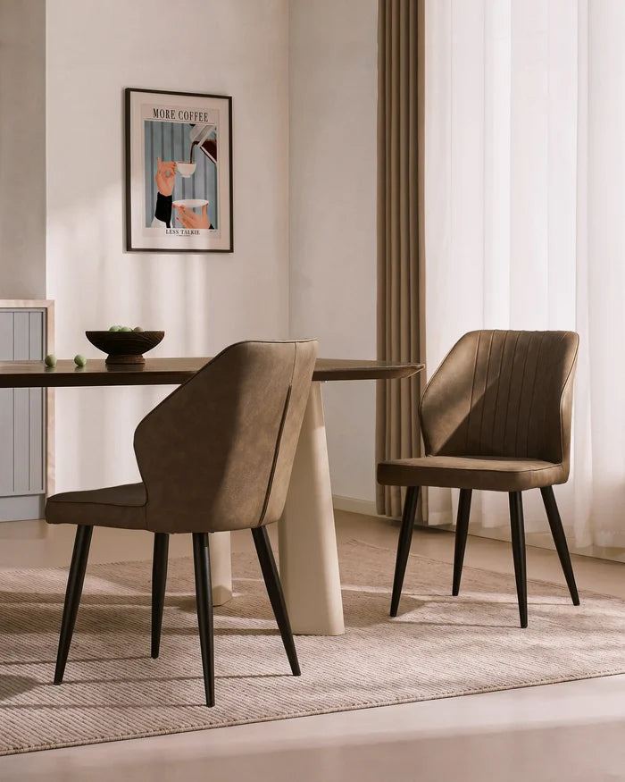 Danforth Faux Leather Dining Chairs [Set of 2]