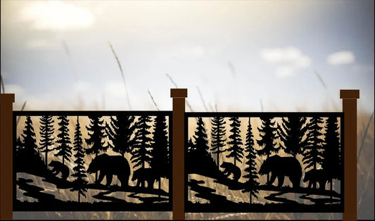 Decorative Rustic Railings- Wanderwood Bears