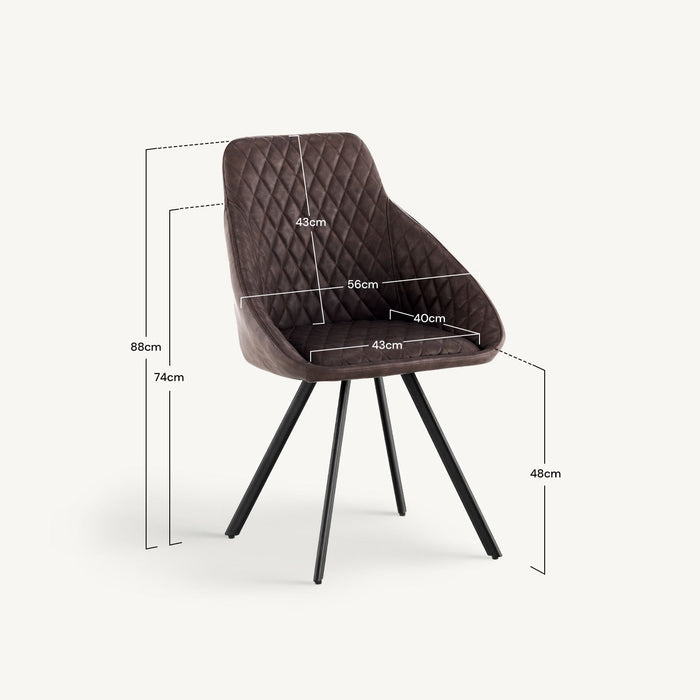 Deluna Faux Leather Dining Chair