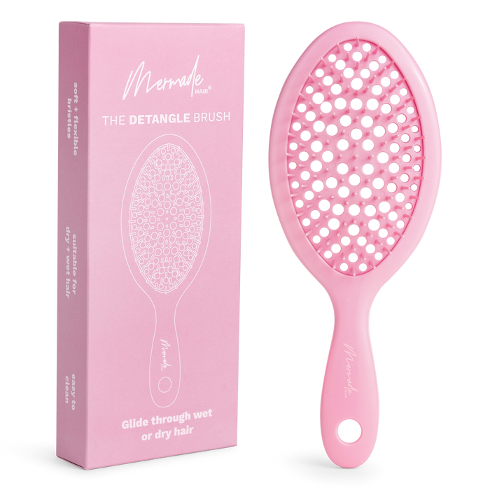 Mermade Hair Detangle Brush flatlay with box