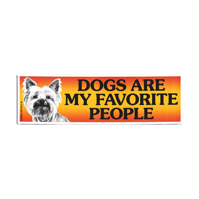 Dogs Are My Favorite People Bumper Sticker