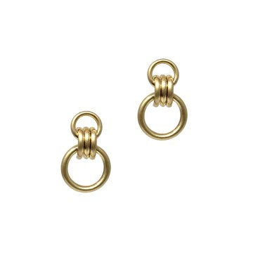 Double Ring Drop Earrings