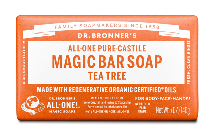 Dr. Bronner's All-One Pure Tea Tree Castile Bar Soap 5 oz