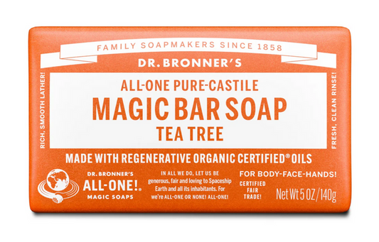 Dr. Bronner's All-One Pure Tea Tree Castile Bar Soap 5 oz