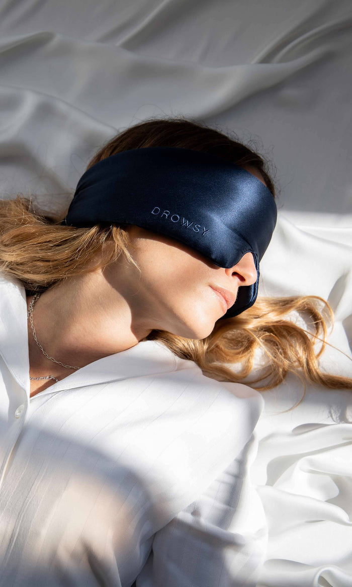 Drowsy Silk Sleep Mask – Midnight Blue