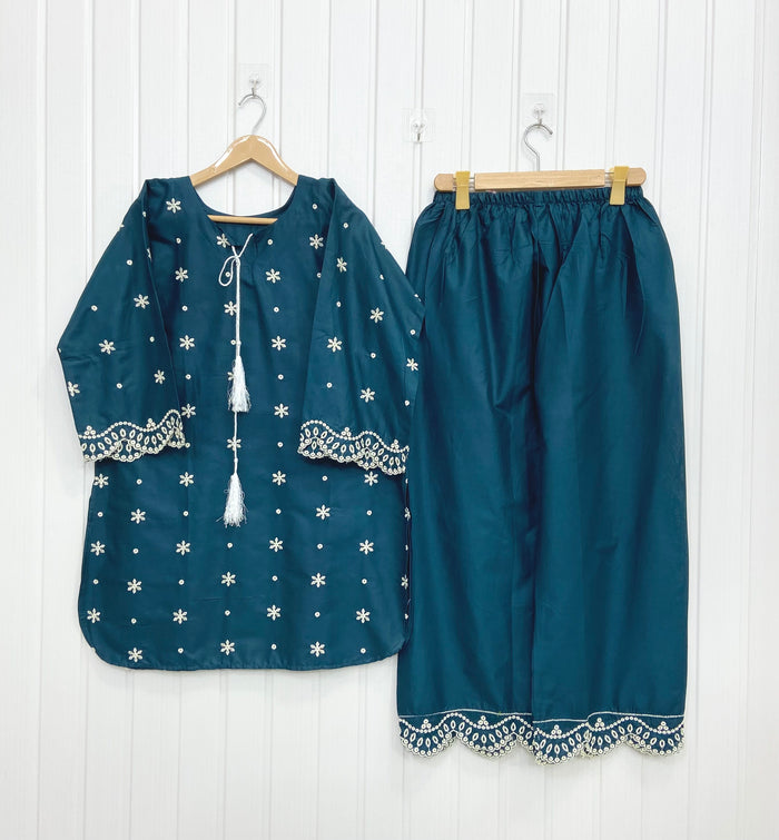 Dual Embroidered | Co-ord Set D-782