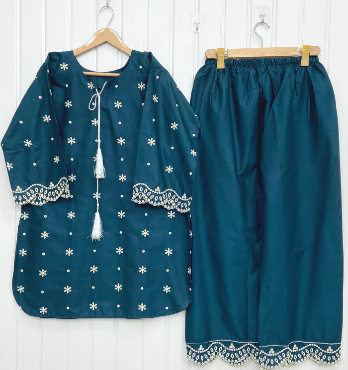 Dual Embroidered | Co-ord Set D-782