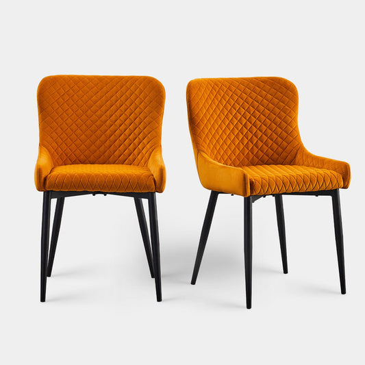 Dundas Velvet Dining Chairs [Set of 2]