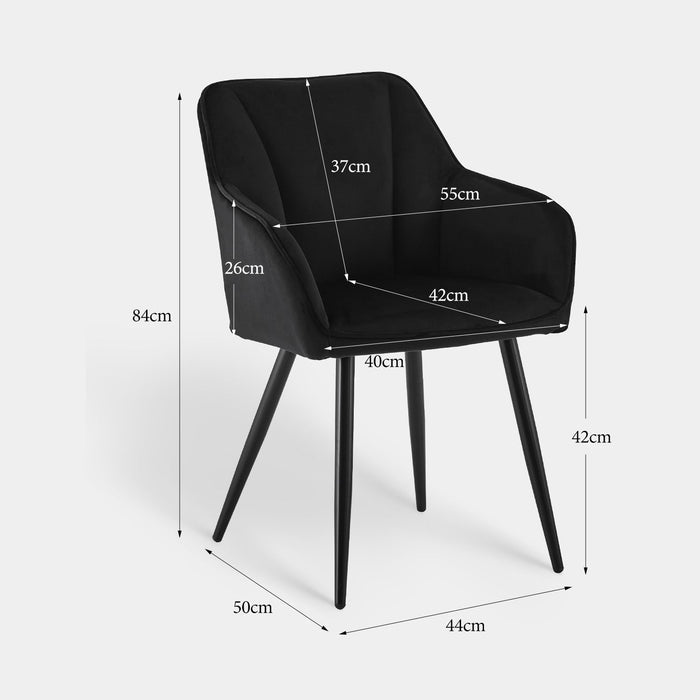 Earven Velvet Dining Chairs [Set of 2]