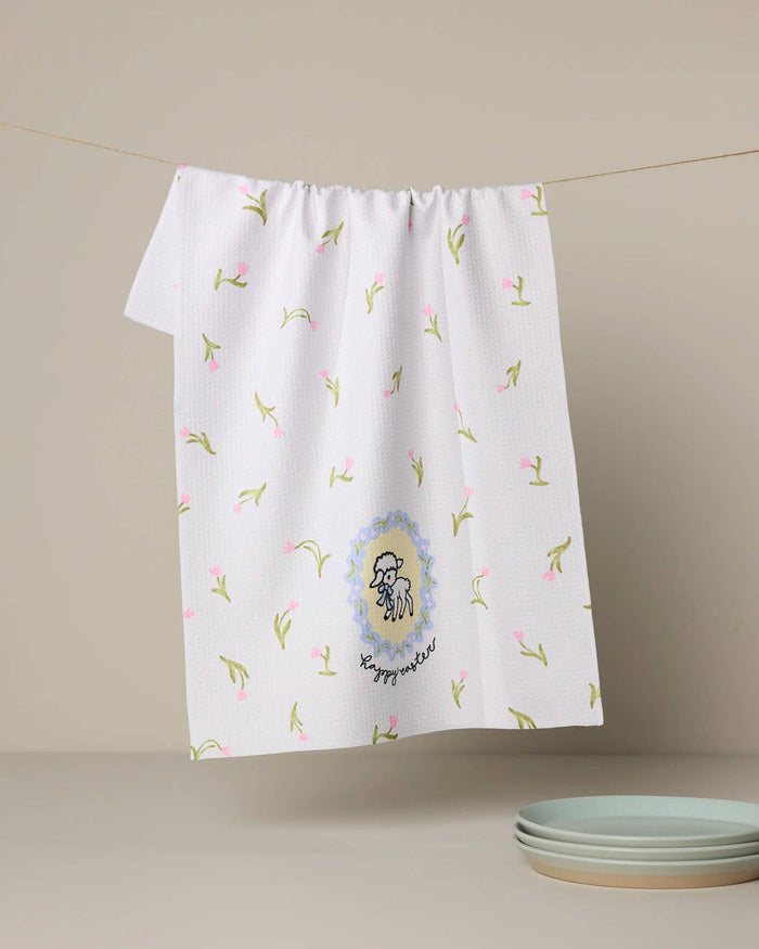 Easter Little Lamb Tea Towel
