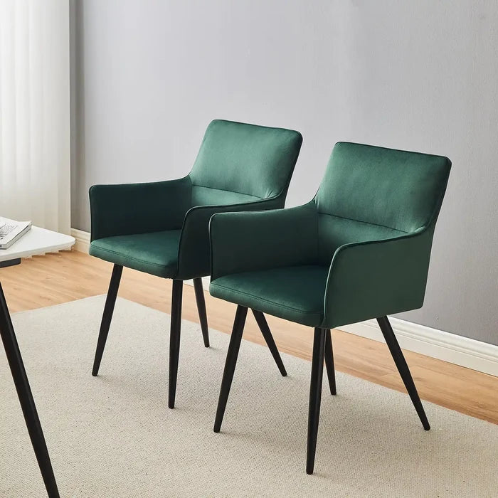 Ebern Velvet Dining Chairs [Set of 2]