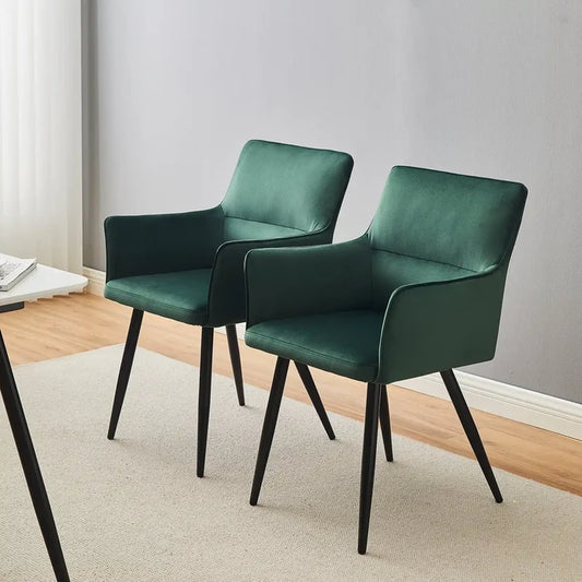 Ebern Velvet Dining Chairs [Set of 2]