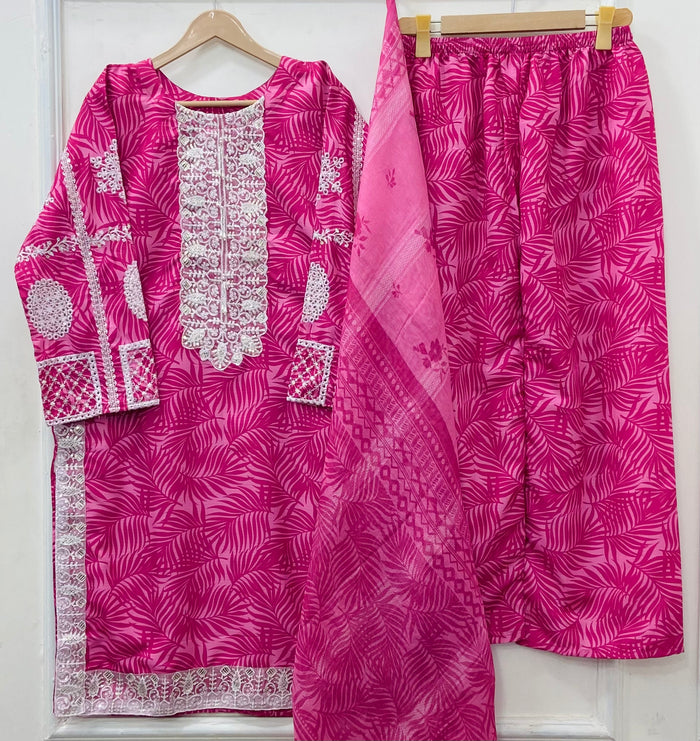 Eid Edit: 3PC (Bana Dora Silk) D-507