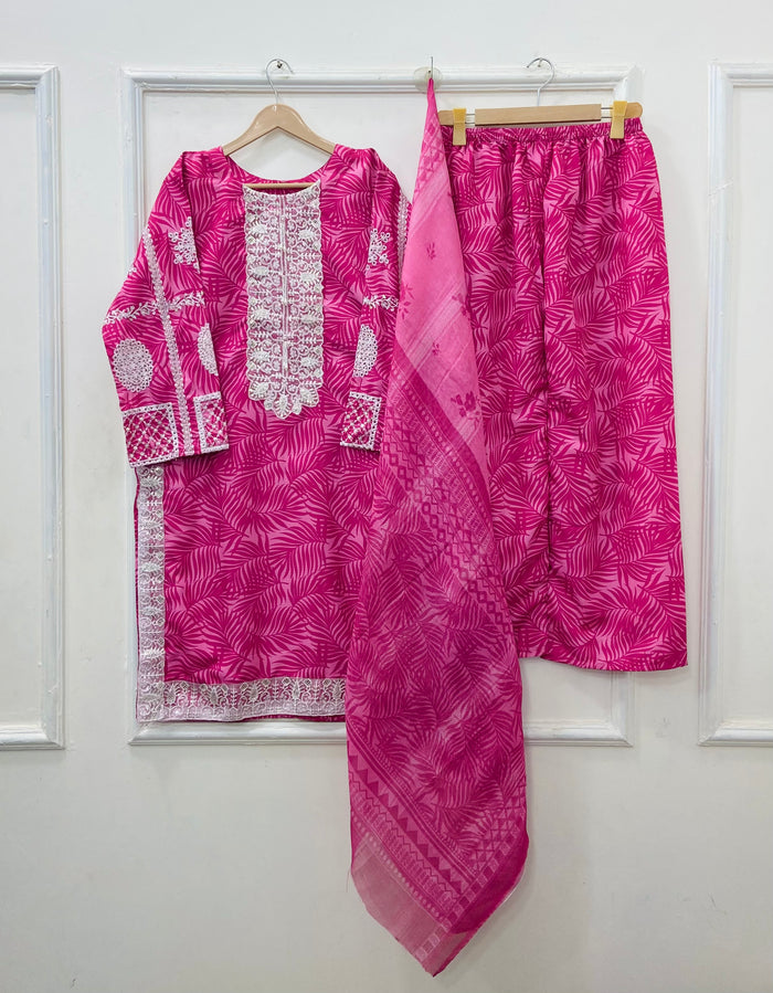Eid Edit: 3PC (Bana Dora Silk) D-507