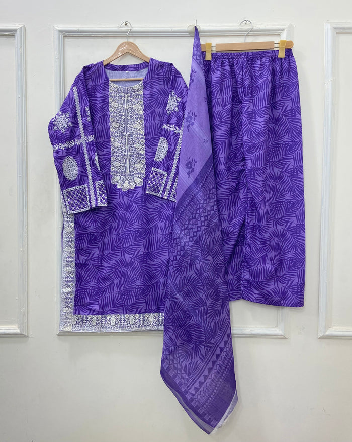 Eid Edit: 3PC (Bana Dora Silk) D-507