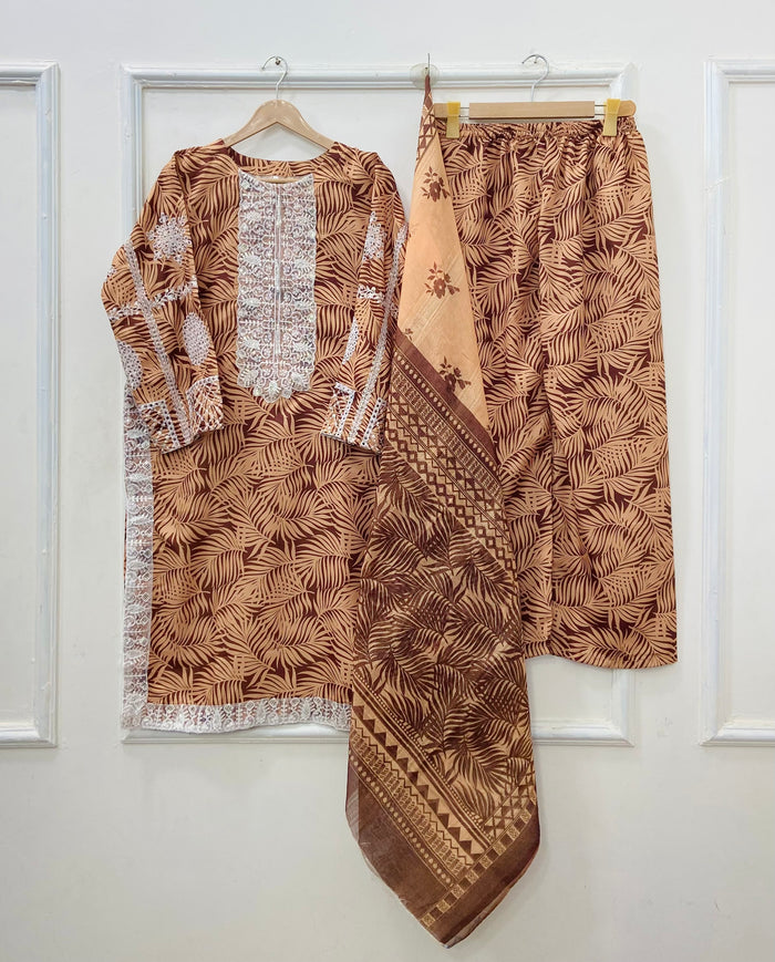 Eid Edit: 3PC (Bana Dora Silk) D-507