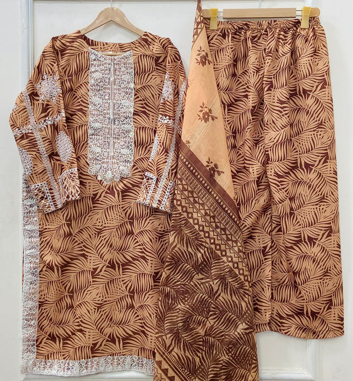 Eid Edit: 3PC (Bana Dora Silk) D-507
