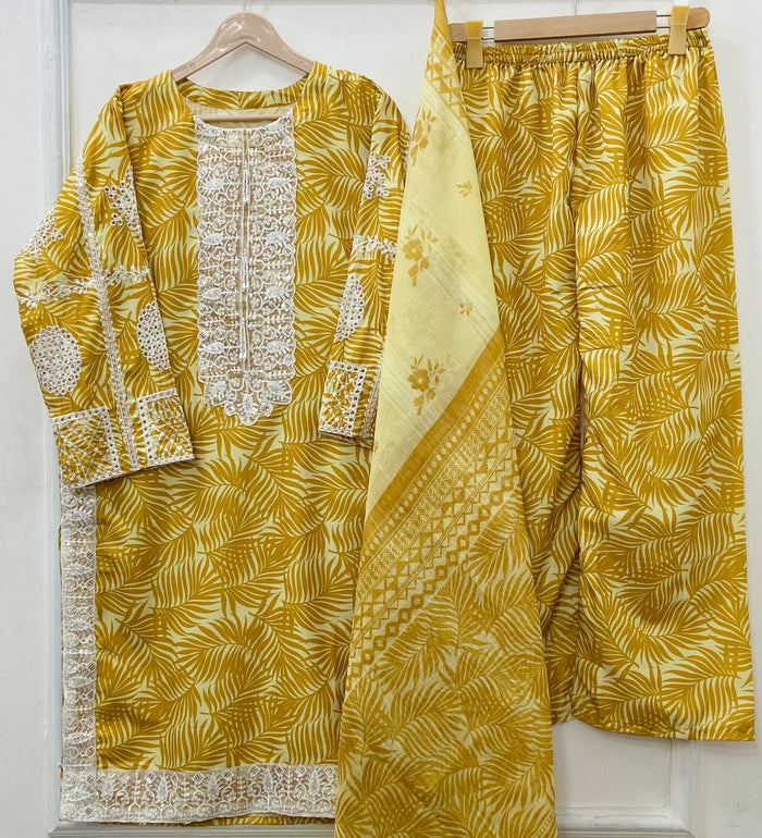 Eid Edit: 3PC (Bana Dora Silk) D-507