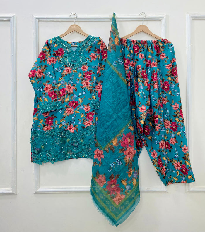 Eid Edit: 3PC (Bana Dora Silk) D-530