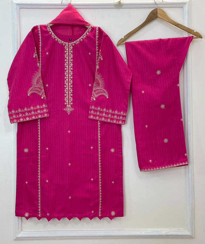 Elegant Embroidered 3PC (Khaddar) D-241