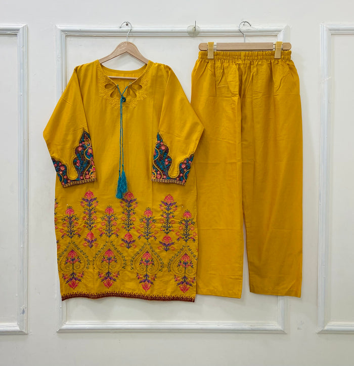 Embroidered 2PC (Cotton) D-539