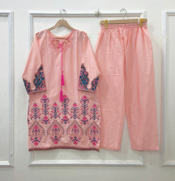 Embroidered 2PC (Cotton) D-539