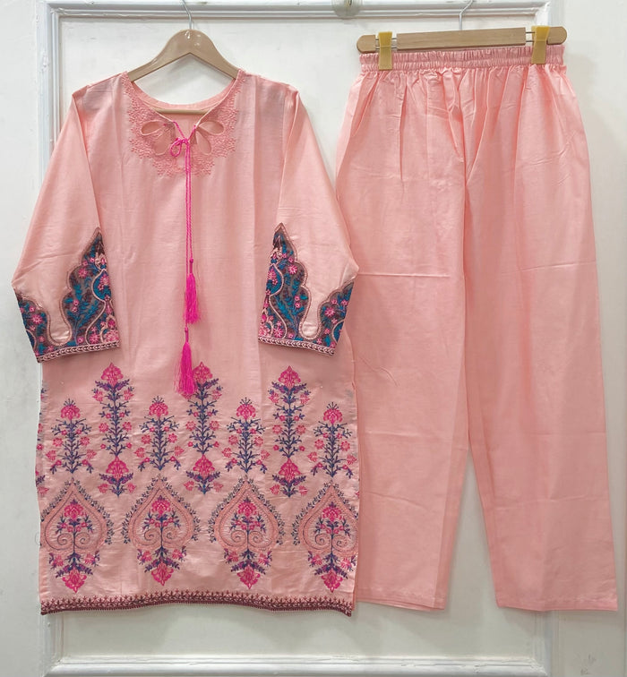 Embroidered 2PC (Cotton) D-539