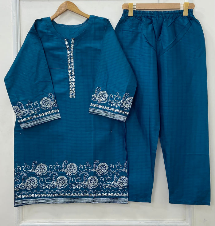 Embroidered 2PC (Premium Cotton) D-482