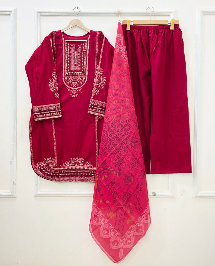 Embroidered | 3PC D-706
