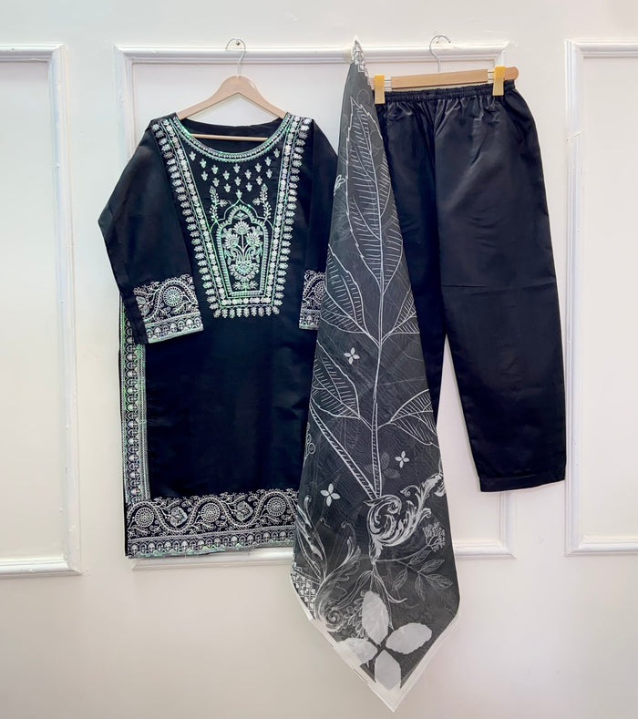 Embroidered Eid Edit: 3PC
(Premium Cotton) Hit Code D-344