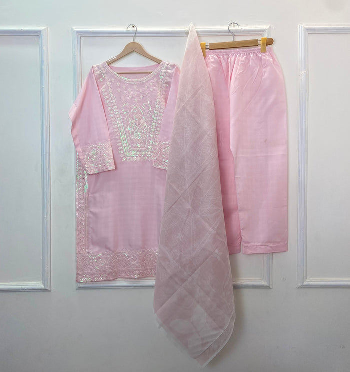 Embroidered Eid Edit: 3PC
(Premium Cotton) Hit Code D-344