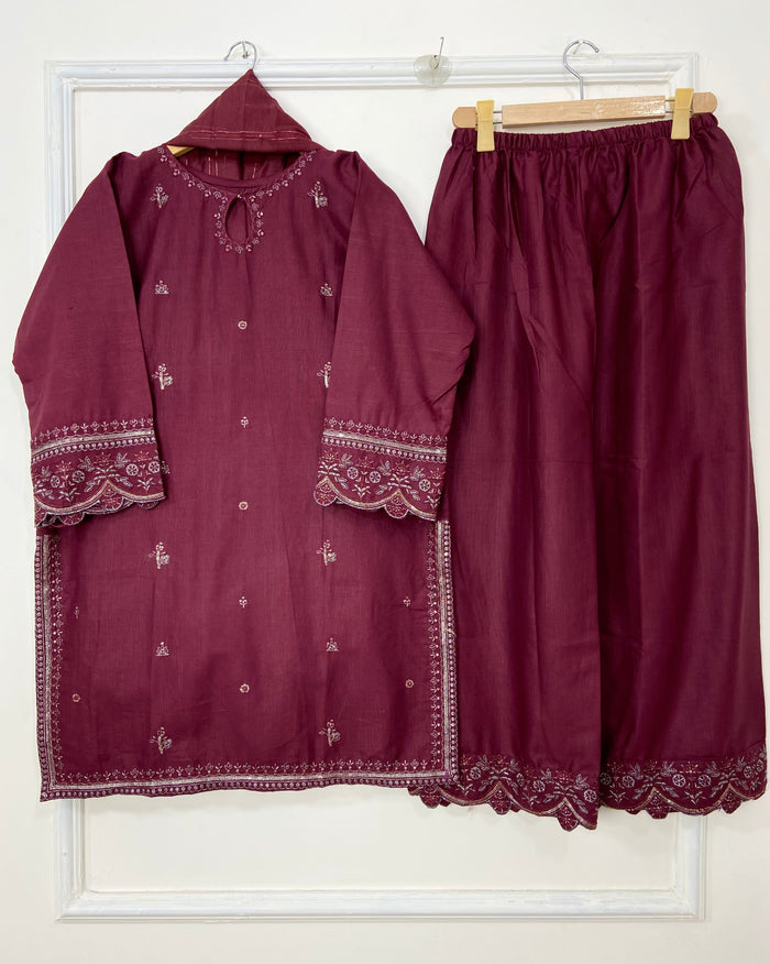 Embroidered Embellished Beauty 3PC (Best Seller) (Khaddar) D-189