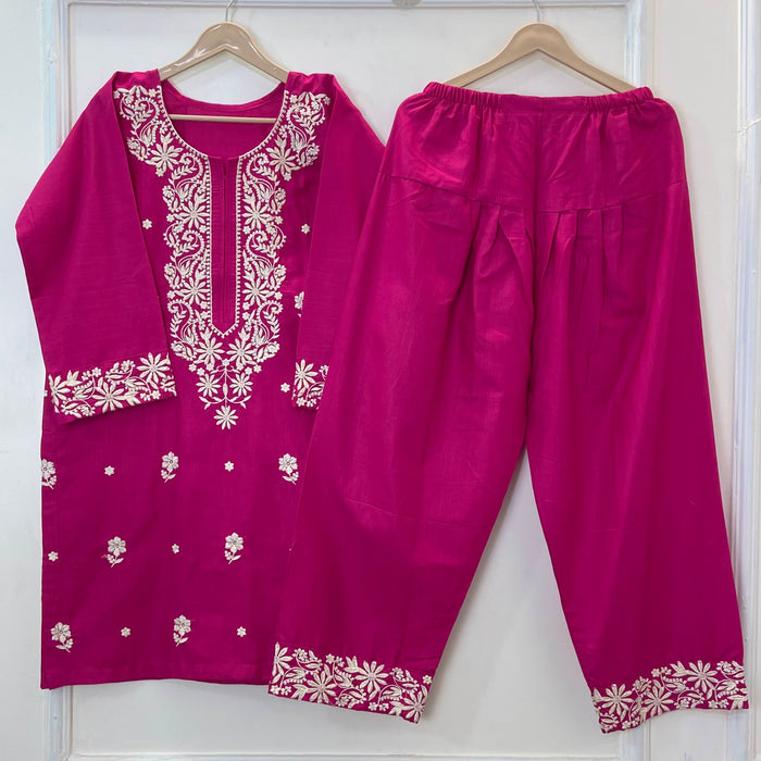 Embroidered Farshi Style 2PC 
(Khaddar) D-267