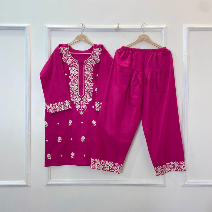 Embroidered Farshi Style 2PC 
(Khaddar) D-267