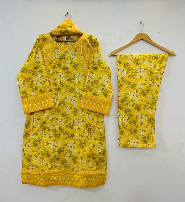 Embroidered Luxury Touch 3PC (Lawn Best Selling)  D-70