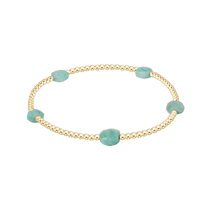 enewton: Admire Small Gem 2mm Gold Bracelet - Amazonite - B Social Boutique
