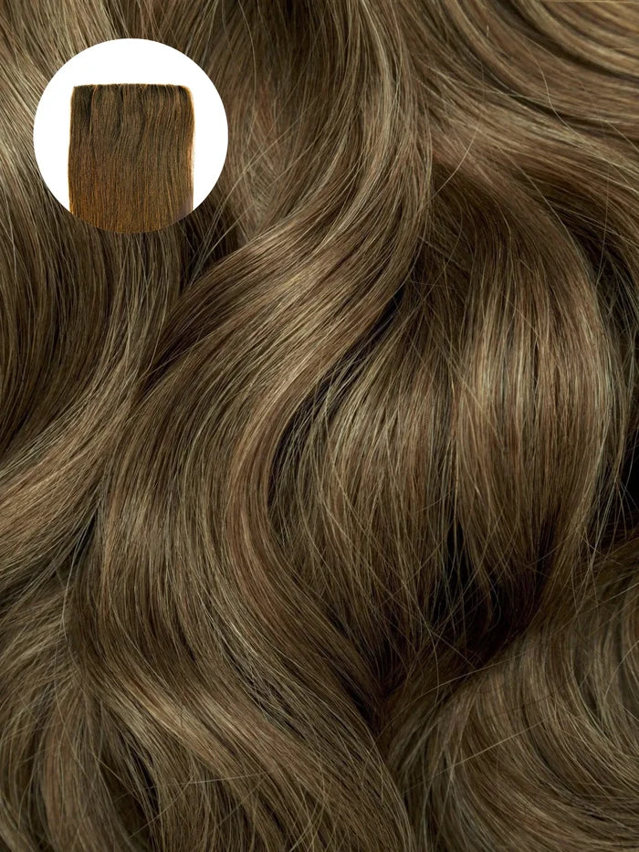 Espresso Caramel (2/5B) Invisible Clip-ins