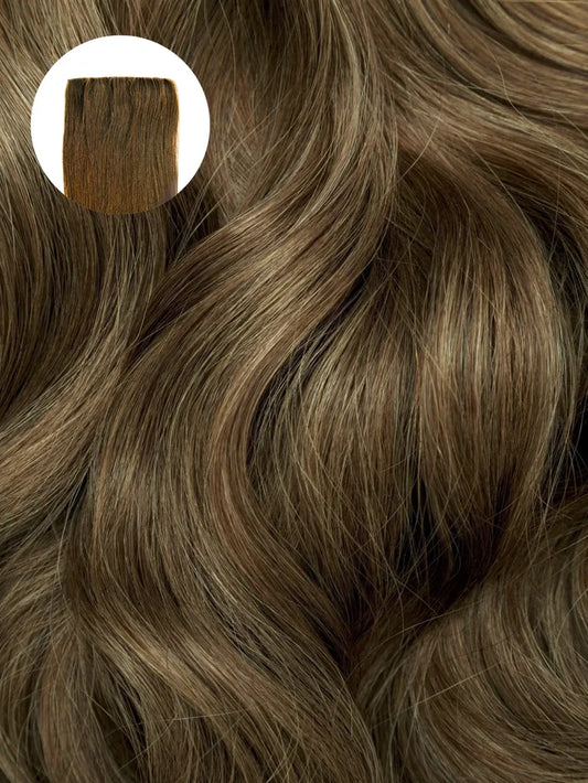 Espresso Caramel (2/5B) Invisible Clip-ins