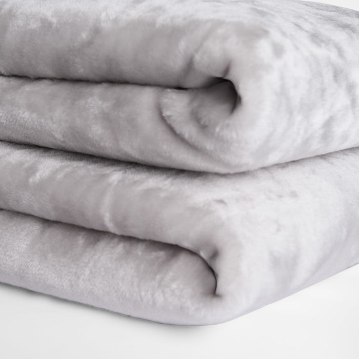 Faux Fur Mink Throw - Silver 🇬🇧
