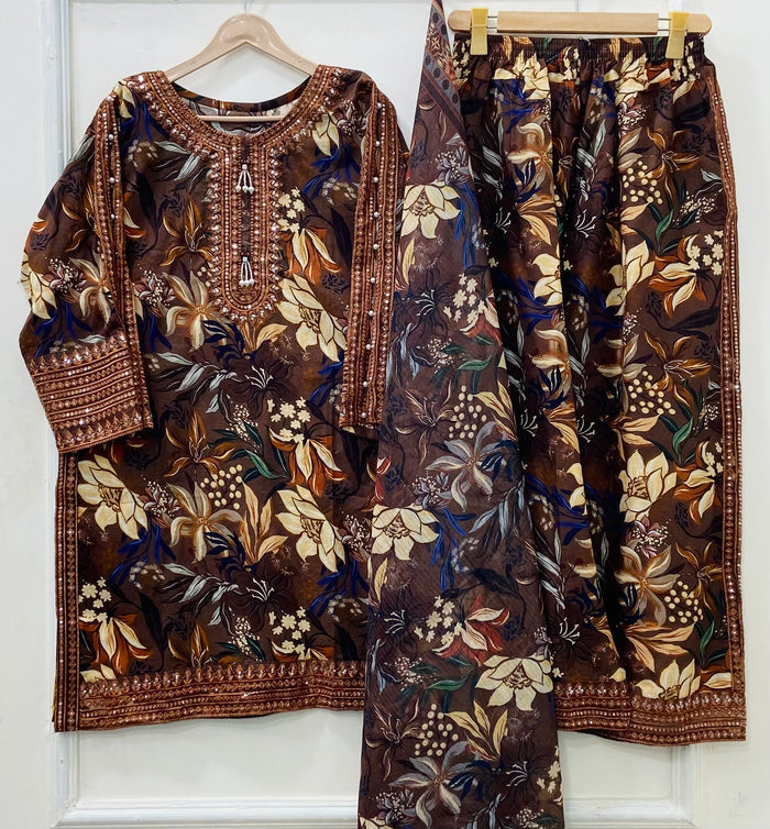 Festive Wear 3PC (Premium Lawn) D-495