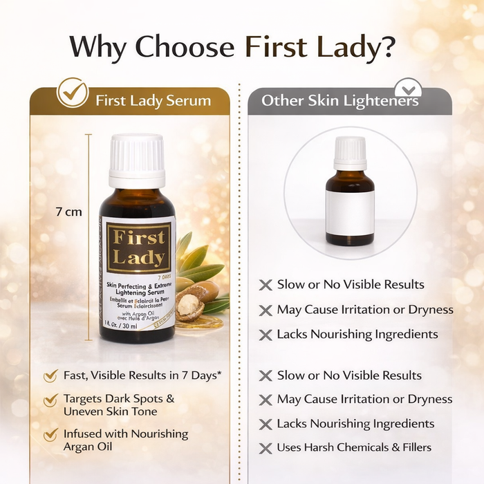 First Lady Argan Oil Skin Brightening Serum 30ml | With Argan Oil, Vitamin C, Niacinamide, Alpha Arbutin & Licorice Root | Daily Face Serum