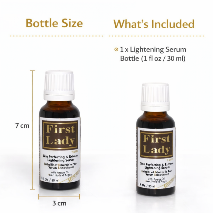 First Lady Argan Oil Skin Brightening Serum 30ml | With Argan Oil, Vitamin C, Niacinamide, Alpha Arbutin & Licorice Root | Daily Face Serum