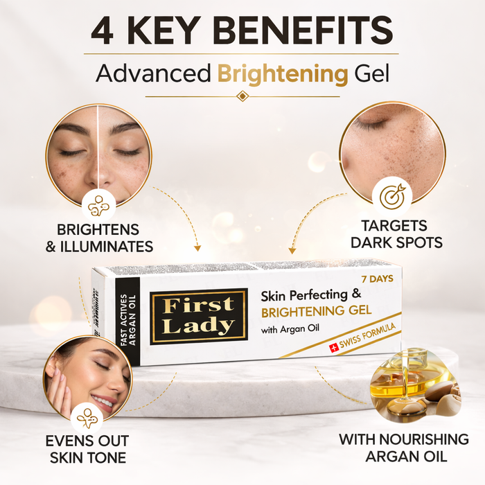 First Lady Argan Oil Skin Gel 30g | With Niacinamide, Salicylic Acid & Argan Oil | Daily Face & Body Skincare Gel