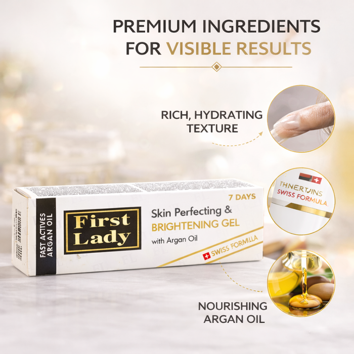 First Lady Argan Oil Skin Gel 30g | With Niacinamide, Salicylic Acid & Argan Oil | Daily Face & Body Skincare Gel