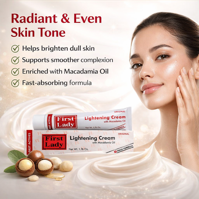 First Lady Fast Actives Face Cream 50g | With Niacinamide, Salicylic Acid & Macadamia Oil | Daily Moisturising Face Cream