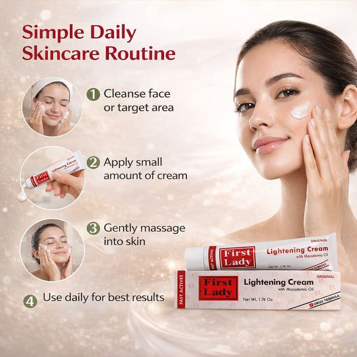 First Lady Fast Actives Face Cream 50g | With Niacinamide, Salicylic Acid & Macadamia Oil | Daily Moisturising Face Cream