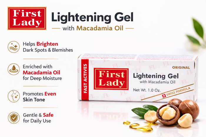 First Lady Skin Gel 30g | With Niacinamide, Salicylic Acid & Macadamia Oil | Daily Face & Body Skincare Gel