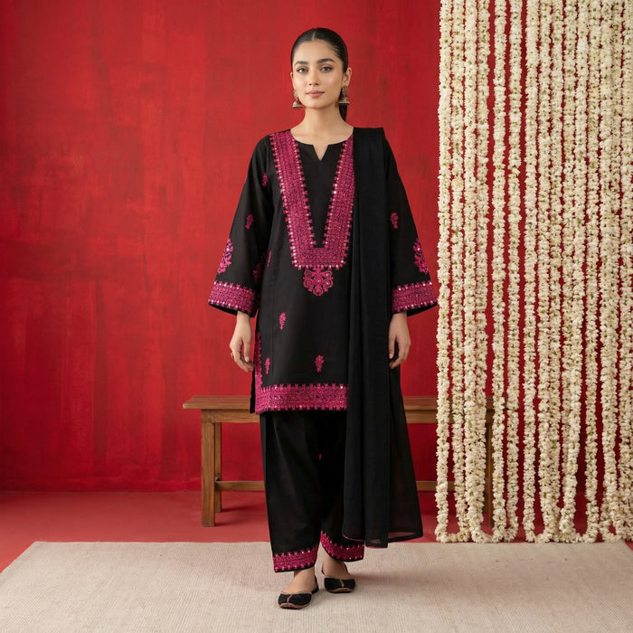 Flamingo Jugnu | 3PC Cotton Lawn D-605