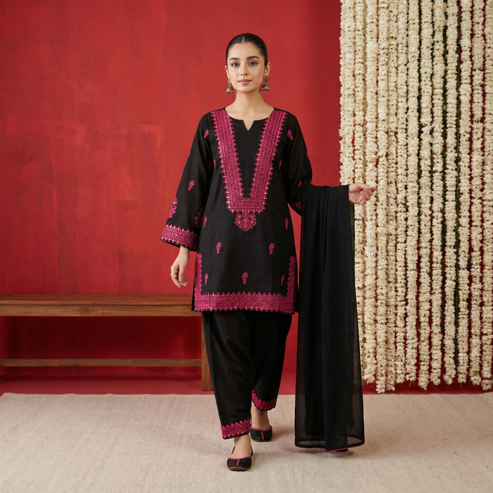 Flamingo Jugnu | 3PC Cotton Lawn D-605